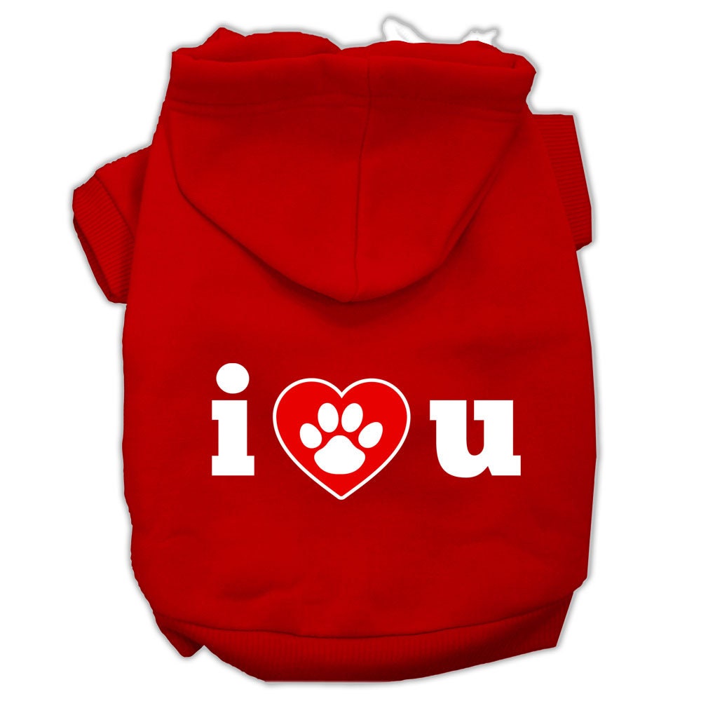 Pet Hoodie "I Love U"