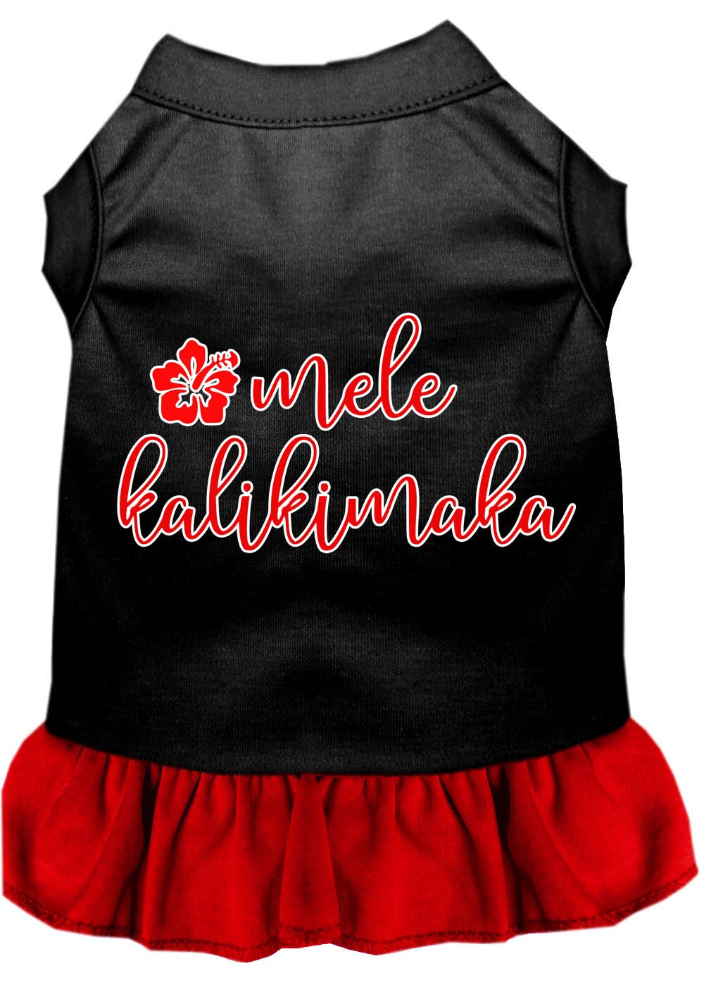 Christmas Pet Dress Screen Printed, "Mele Kalikimaka"