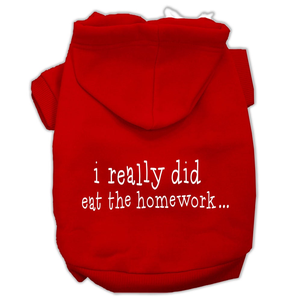 Pet Hoodie "I Really Did Eat The Homework"