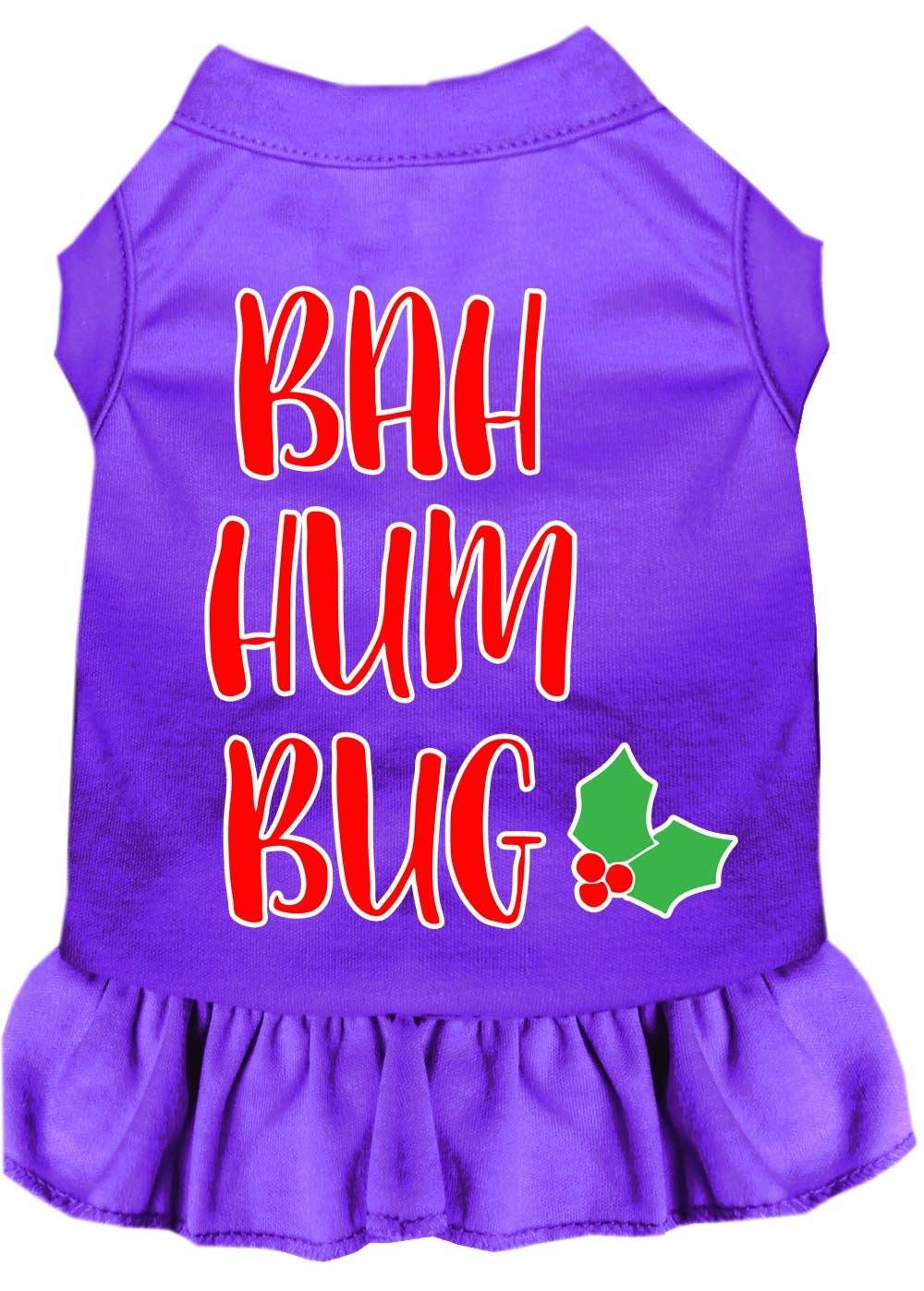 Christmas Pet Dress Screen Printed, "Bah Humbug"