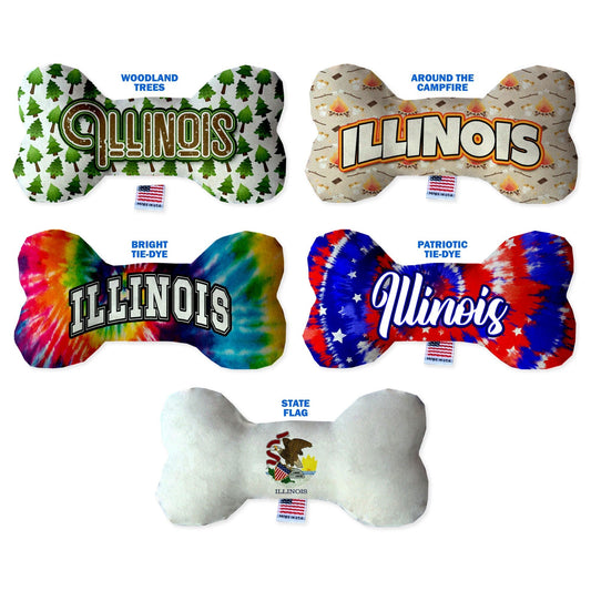 Pet & Dog Plush Bone Toys, "Illinois State Options"
