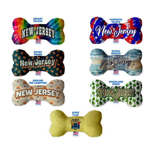 Pet & Dog Plush Bone Toys, "New Jersey State Options"