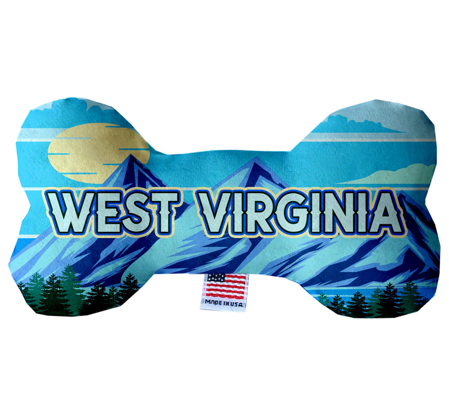 Pet & Dog Plush Bone Toys, "West Virginia State Options"