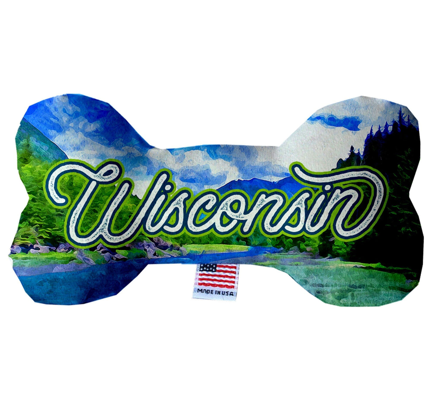 Pet & Dog Plush Bone Toys, "Wisconsin State Options"