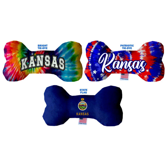 Pet & Dog Plush Bone Toys, "Kansas State Options"