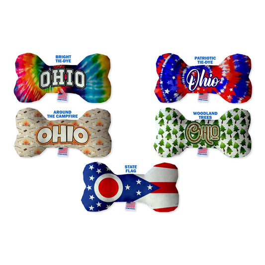 Pet & Dog Plush Bone Toys, "Ohio State Options"