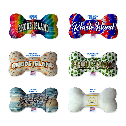 Pet & Dog Plush Bone Toys, "Rhode Island State Options"