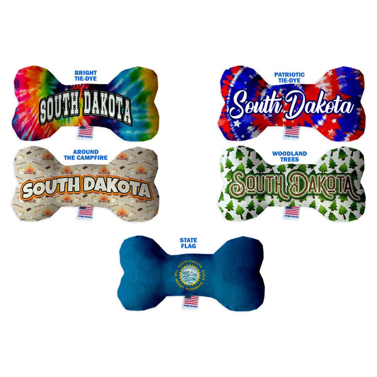 Pet & Dog Plush Bone Toys, "South Dakota State Options"