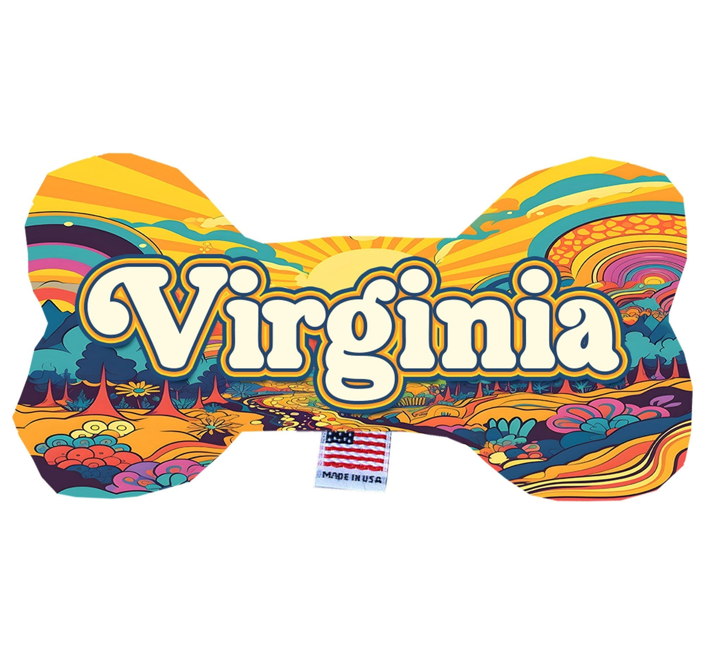 Pet & Dog Plush Bone Toys, "Virginia Mountains"