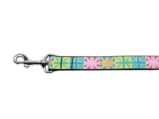 Pet Dog & Cat Nylon Collar or Leash, "Multi-Color UK Flag"