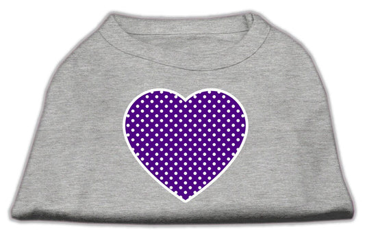 Pet Shirt "Swiss Dots Purple Heart"