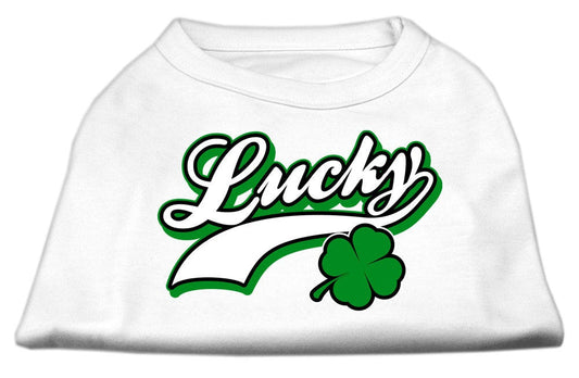 Pet Shirt "Lucky Swoosh White"