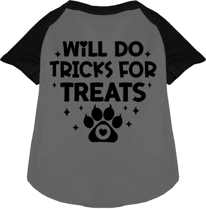 Will Do Tricks for Treats Pet Raglan Shirt