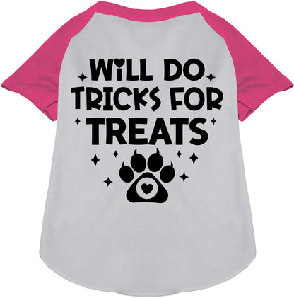 Will Do Tricks for Treats Pet Raglan Shirt