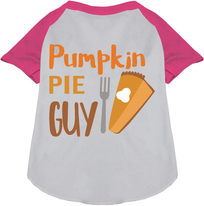 Pumpkin Pie Guy Pet Raglan Shirt