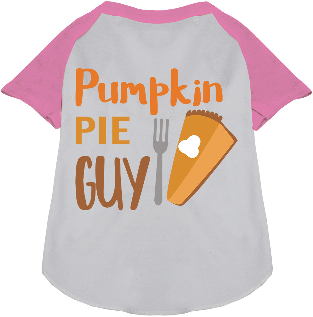 Pumpkin Pie Guy Pet Raglan Shirt