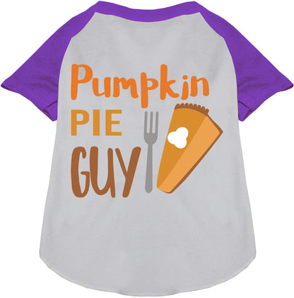 Pumpkin Pie Guy Pet Raglan Shirt