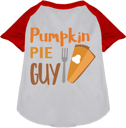 Pumpkin Pie Guy Pet Raglan Shirt