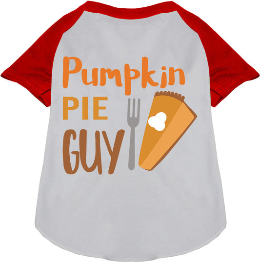 Pumpkin Pie Guy Pet Raglan Shirt