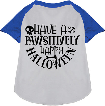 Pawsitively Happy Halloween Pet Raglan Shirt