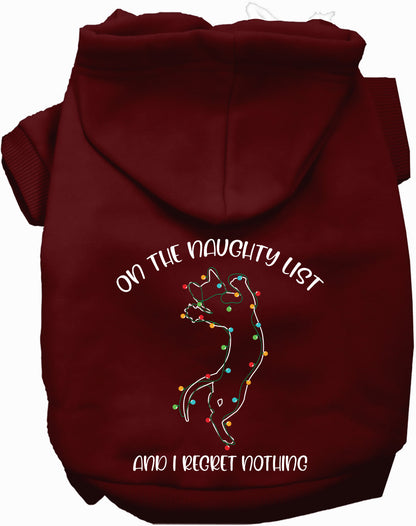 Kitty on the Naughty List Pet Hoodie