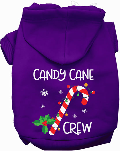 Candy Cane Crew Pet Hoodie