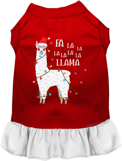 Falalala Llama Christmas Pet Dress
