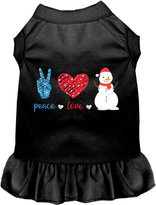 Peace, Love, and Snow Pet Dress