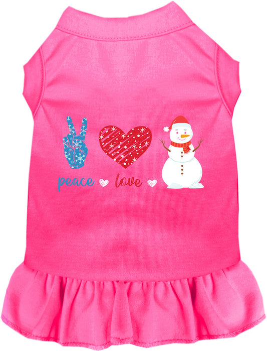 Peace, Love, and Snow Pet Dress