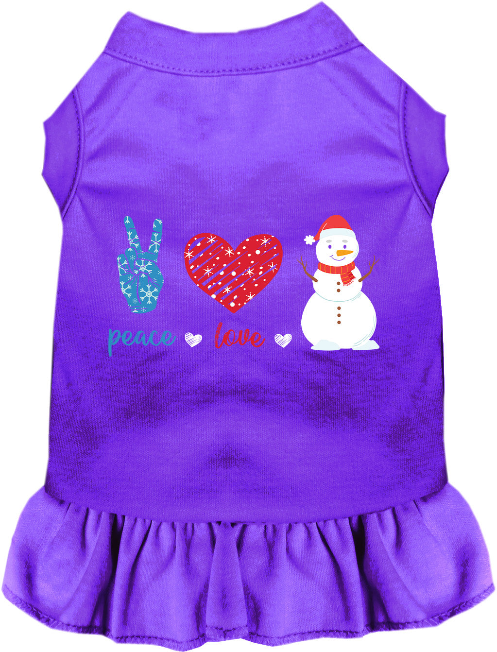 Peace, Love, and Snow Pet Dress