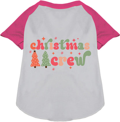 Cutesy Christmas Crew Pet Raglan Shirt