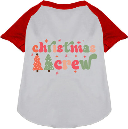 Cutesy Christmas Crew Pet Raglan Shirt