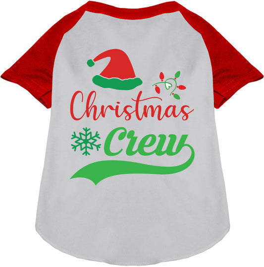 Traditional Christmas Crew Pet Raglan Shirt