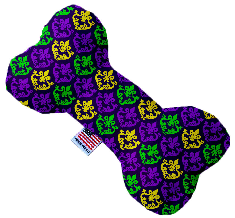 Pet and Dog Plush Heart or Bone Toy, "Mardi Gras Group" (Available in different sizes, and 10 different pattern options!)