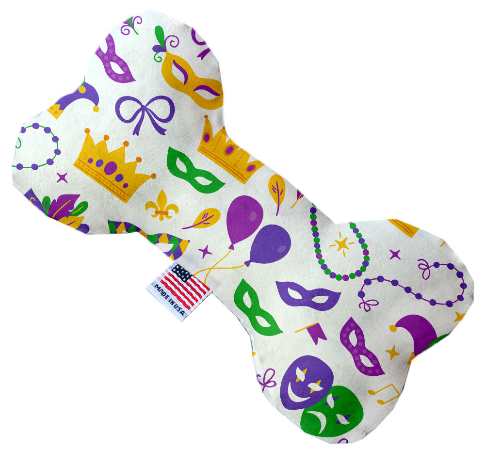 Pet and Dog Plush Heart or Bone Toy, "Mardi Gras Group" (Available in different sizes, and 10 different pattern options!)