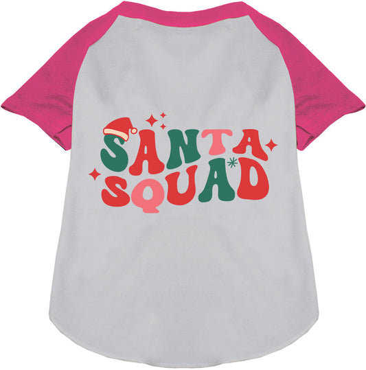 Santa Squad Pet Raglan Shirt