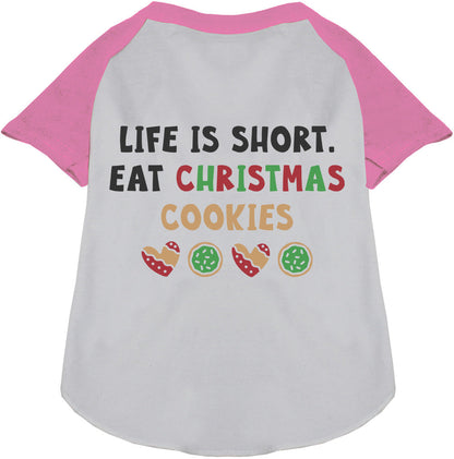 Eat Christmas Cookies Pet Raglan Shirt