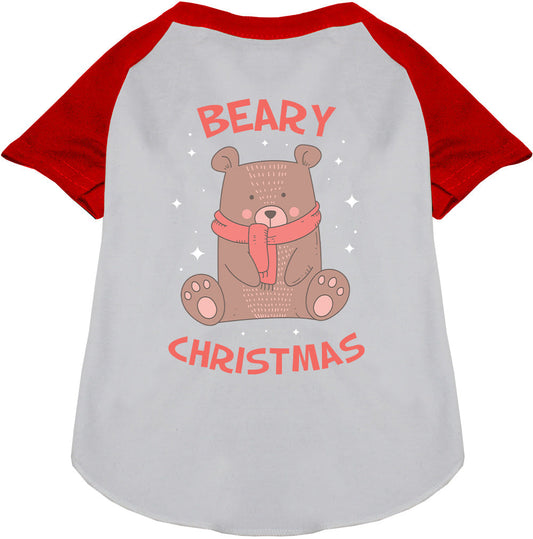 Beary Christmas Pet Raglan Shirt