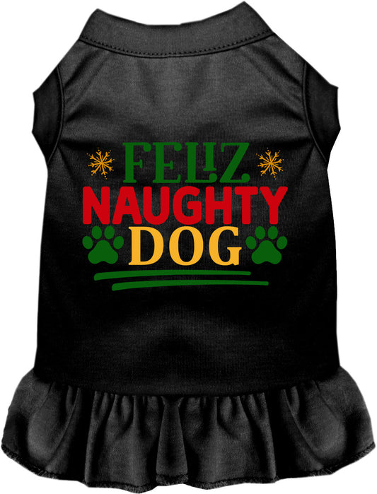 Feliz Naughty Dog Christmas Pet Dress