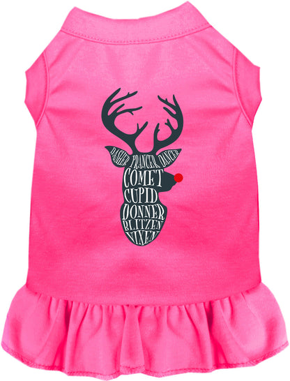 All Santa's Deer Christmas Pet Dress