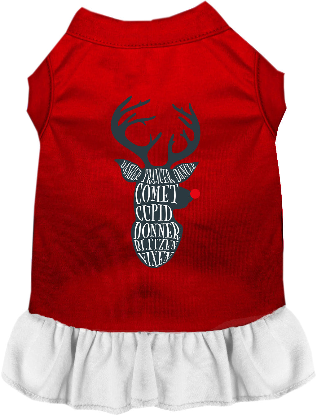 All Santa's Deer Christmas Pet Dress