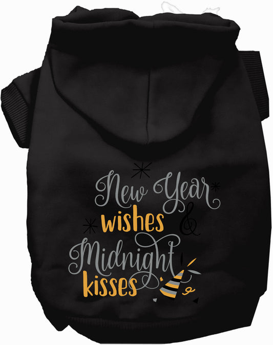 Midnight Kisses New Years Pet Hoodie