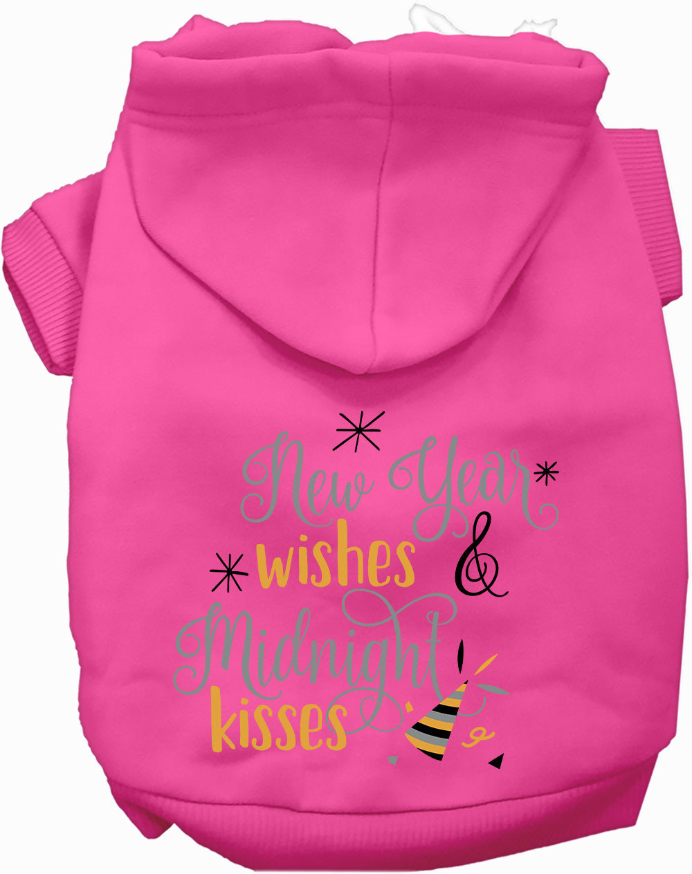 Midnight Kisses New Years Pet Hoodie