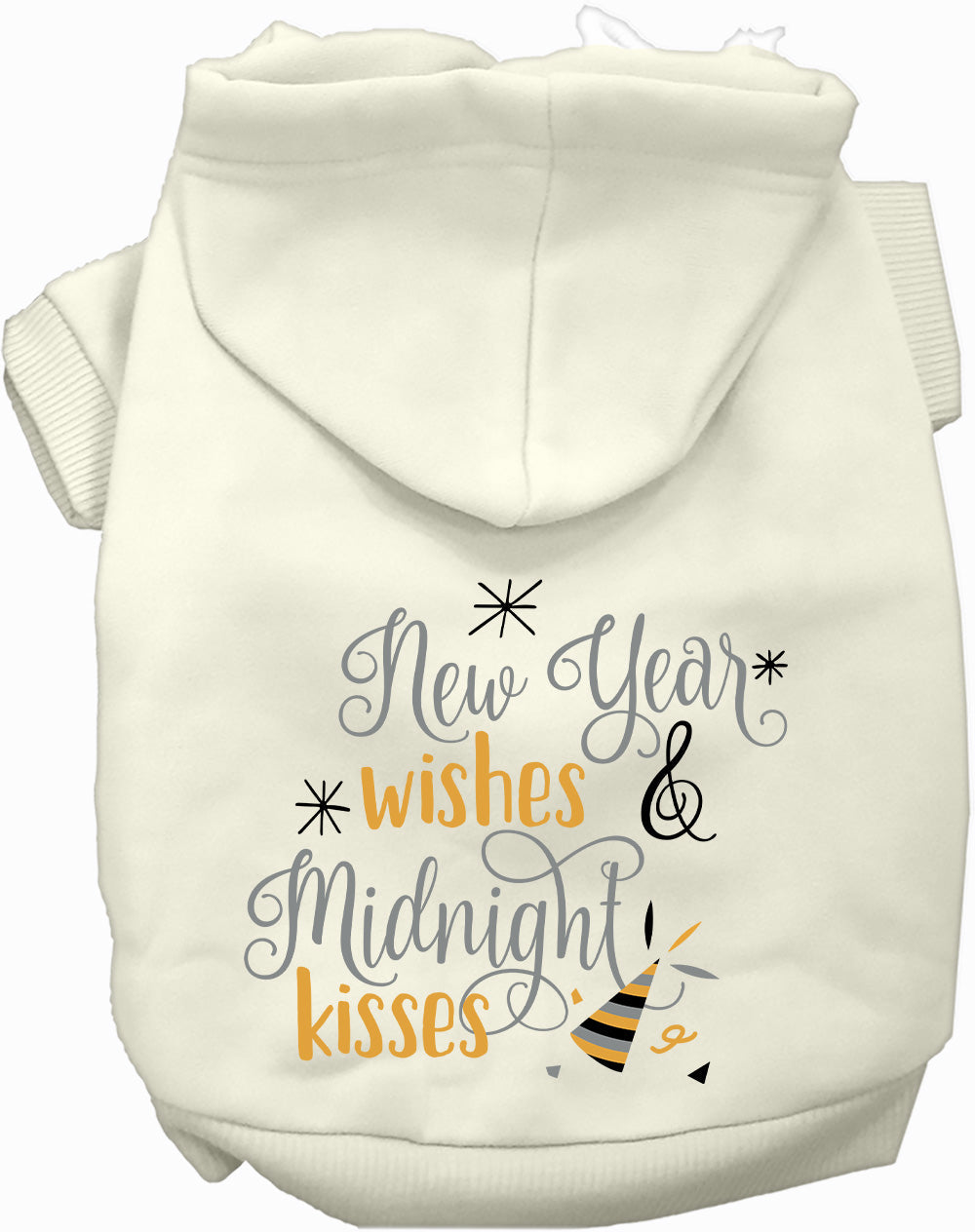 Midnight Kisses New Years Pet Hoodie