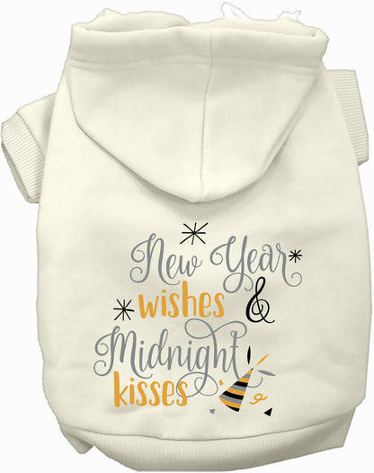 Midnight Kisses New Years Pet Hoodie