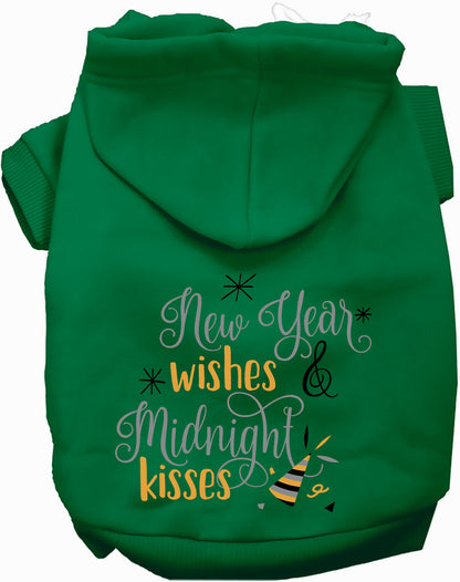 Midnight Kisses New Years Pet Hoodie