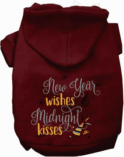 Midnight Kisses New Years Pet Hoodie