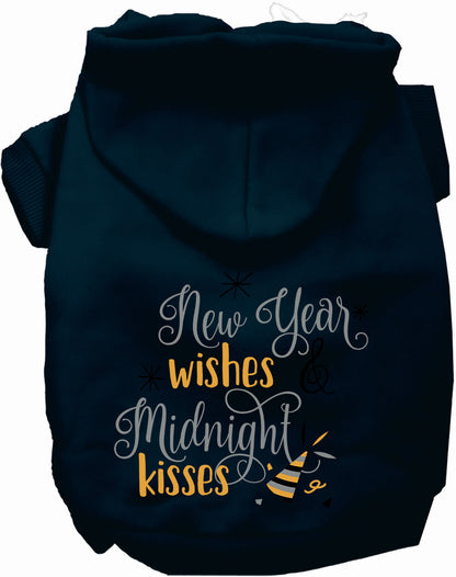Midnight Kisses New Years Pet Hoodie