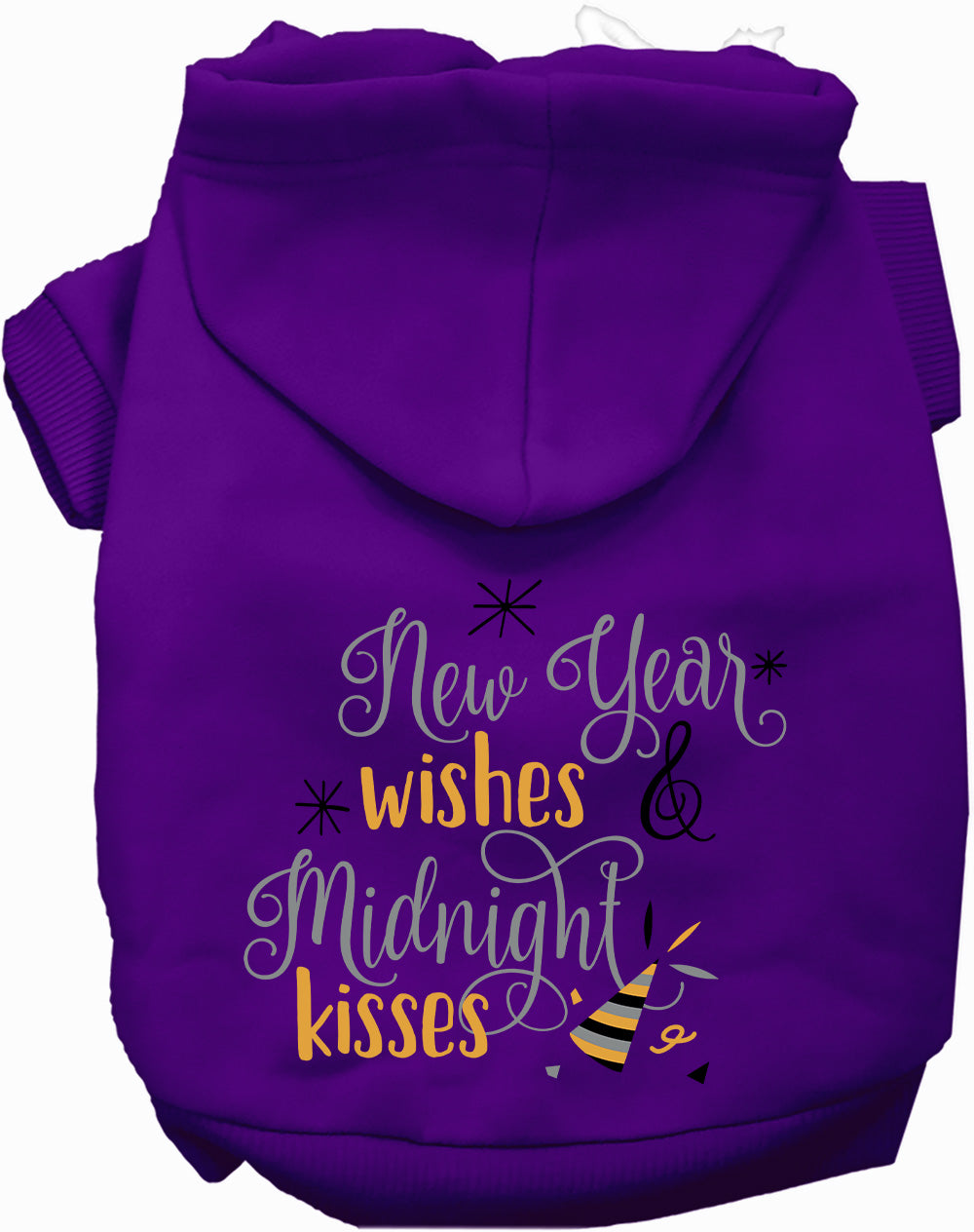 Midnight Kisses New Years Pet Hoodie