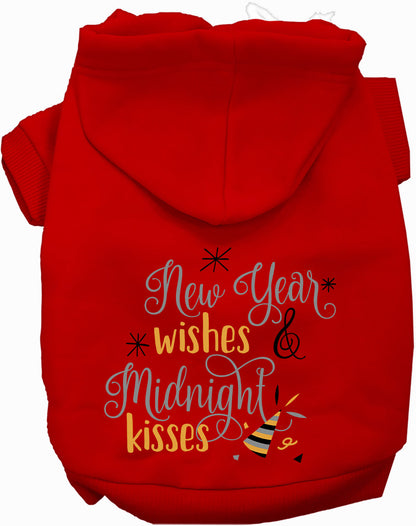 Midnight Kisses New Years Pet Hoodie
